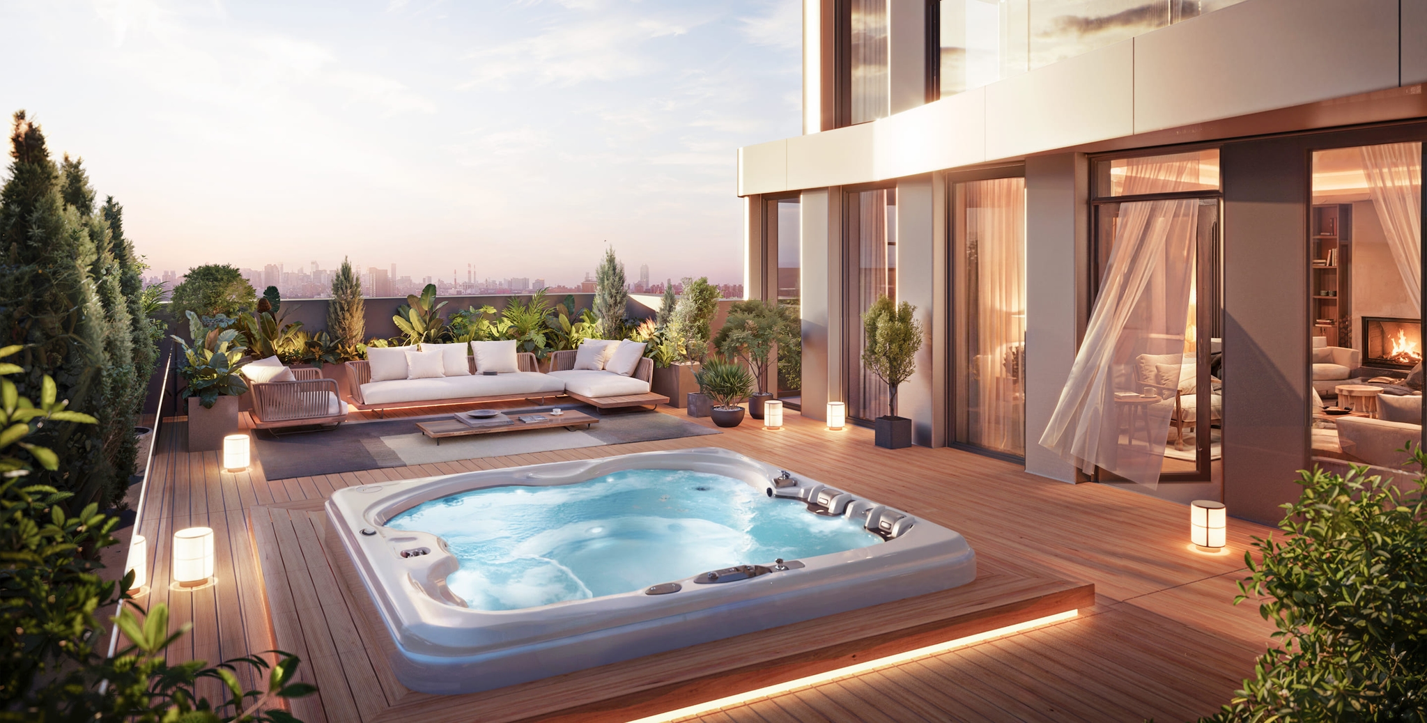 резиденции с возможностью установки джакузи на террасах